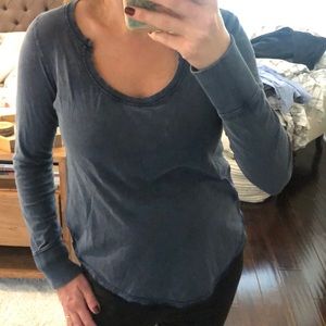 Anthropologie Raw Hem Long Sleeve